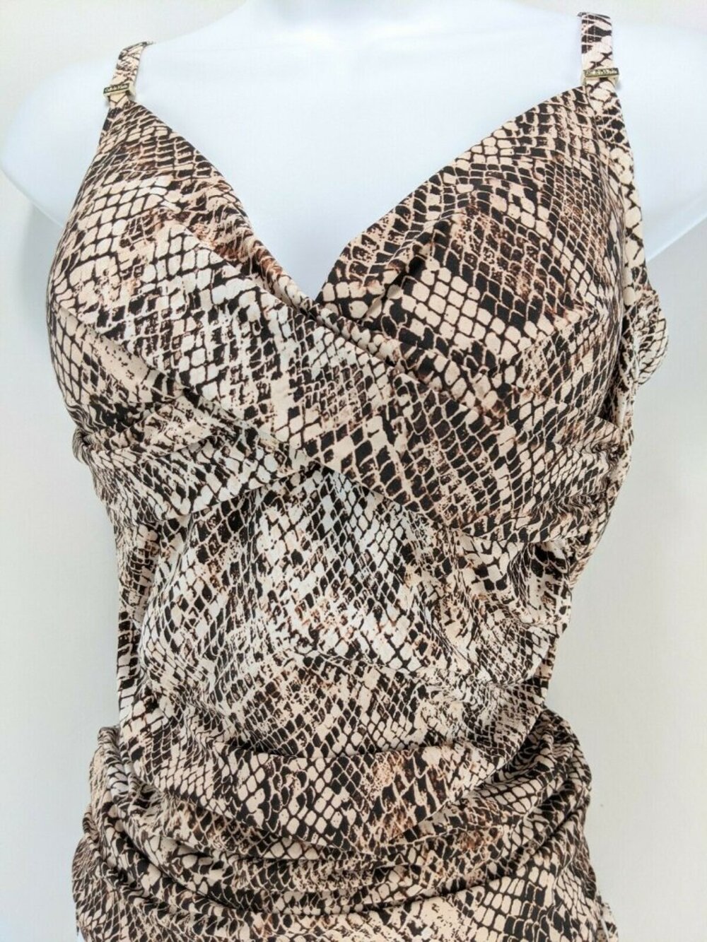 Calvin Klein Women’s Sz M Tankini Swimsuit Chameleon Crossover Animal print Nwt - Picture 2 of 11